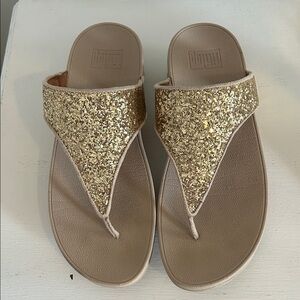 FitFlop Women’s LuLu Glitter Toe-Thong Sandals